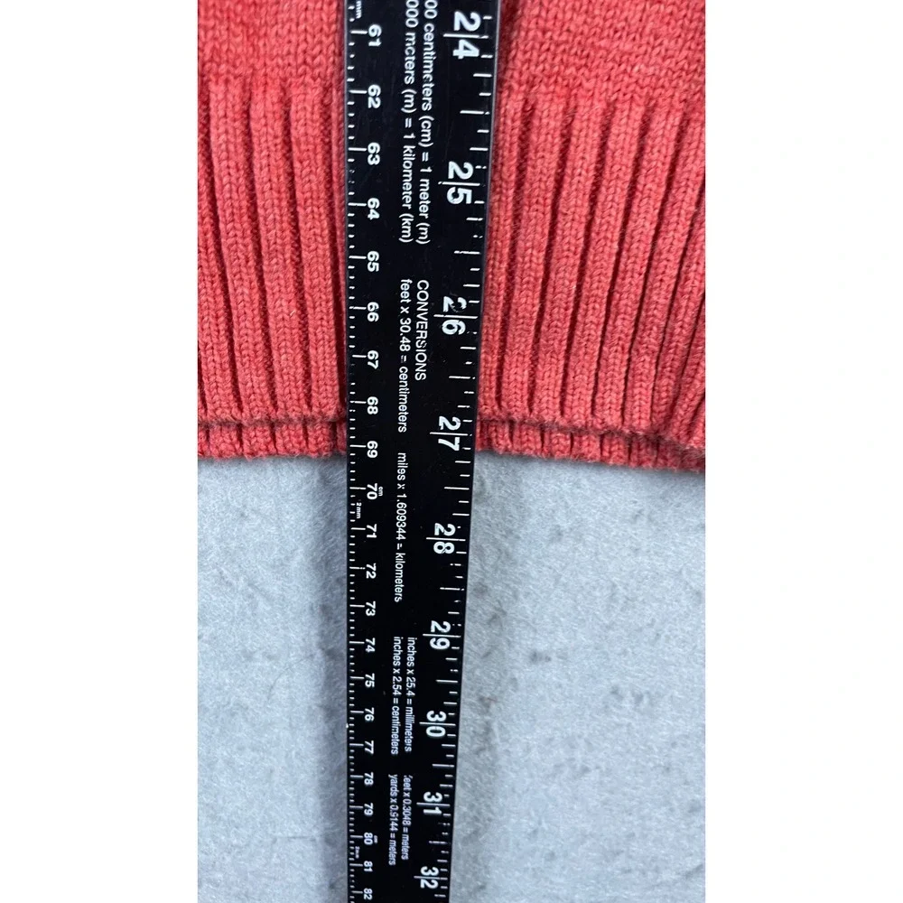 Polo Ralph Lauren Quarter Zip Sweater Mens Large Red Excellent Cotton Knit Pony
